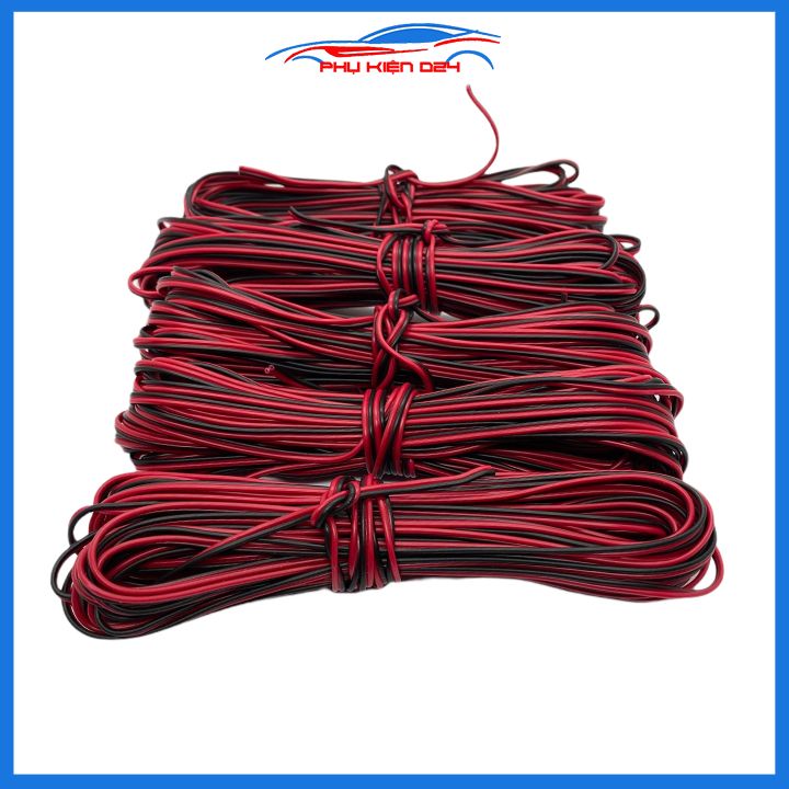 Dây điện đôi đen đỏ 22AWG lõi 0.3mm