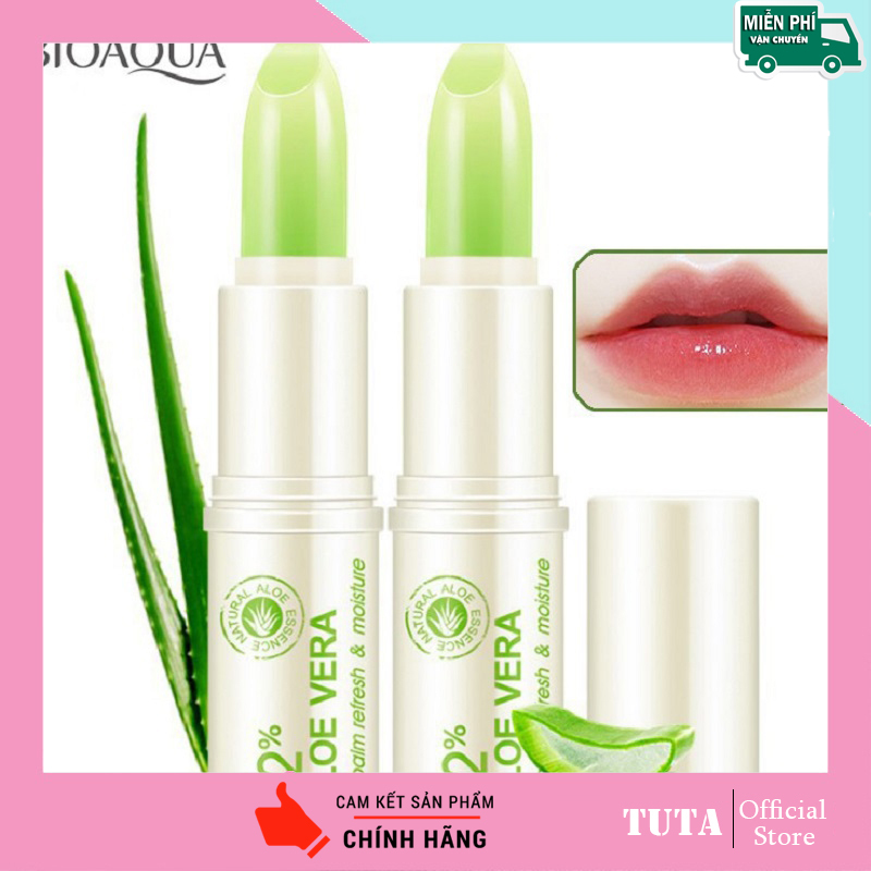 TUTA - Son dưỡng môi BIOAQUA mềm mịn giảm thâm môi chiết xuất nha đam dưỡng môi nội địa Trung SDM-ND cao cấp