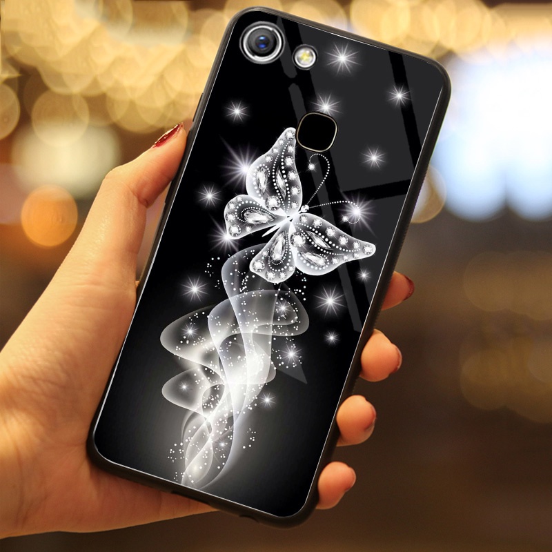 Ốp lưng kính bóng vivo v7, v7+ phiên bản mới