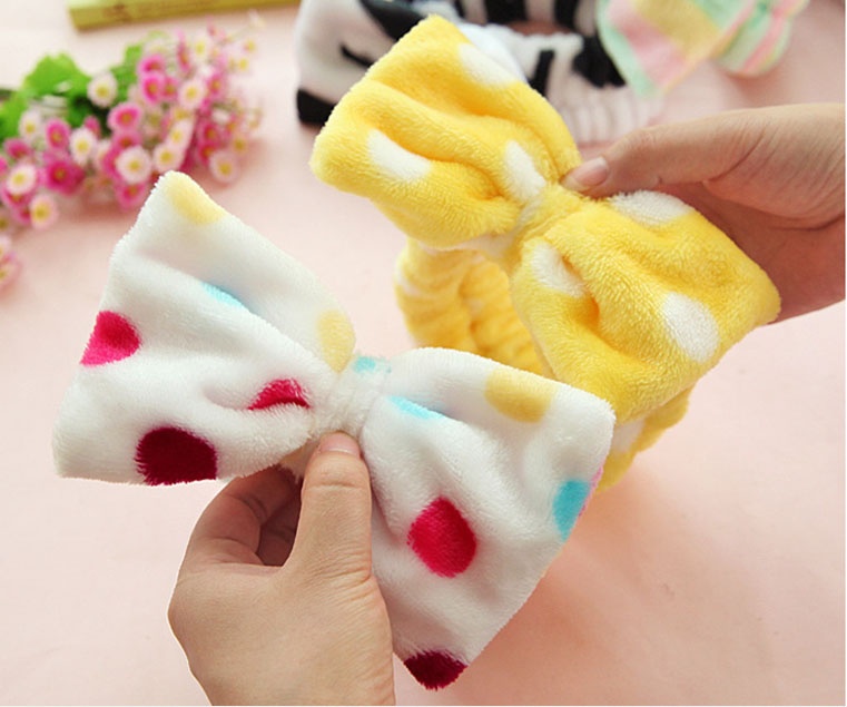 Băng Đô Quấn Đầu Trang Điểm, Rửa Mặt Hình Nơ