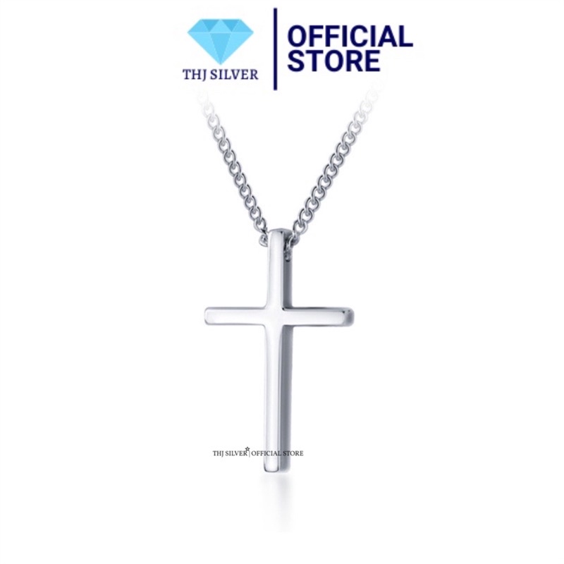 Dây chuyền nữ mặt thánh giá nhỏ xinh chuẩn bạc ta bóng đẹp