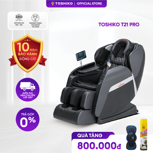 Ghế Massage Toàn Thân Đa Năng Toshiko T21 PRO điều khiển ghế bằng giọng nói tiếng Việt, Chức năng massage tổ hợp 15 bài theo công nghệ tiên tiến, nhiệt hồng ngoại cao cấp