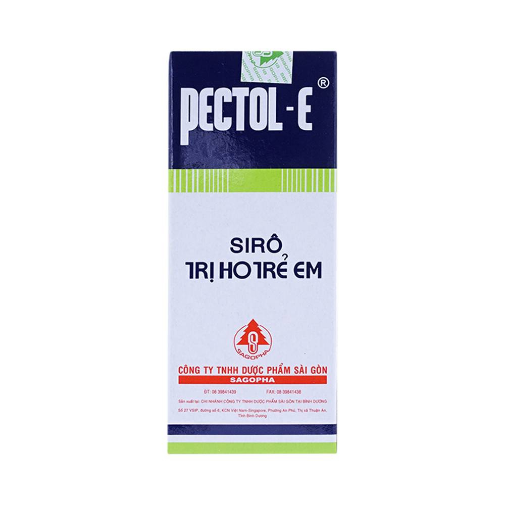 Si rô ho trẻ em pectol e siro ho trẻ em pectol-e hỗ trợ giảm ho, suyễn do viêm phế quản, hỗ trợ giảm cảm ho, sổ mũi, chảy nước mũi.