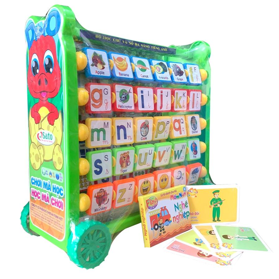 Educational toy multi-functional number and letter learning stand locks for kids letter and number learning card sets