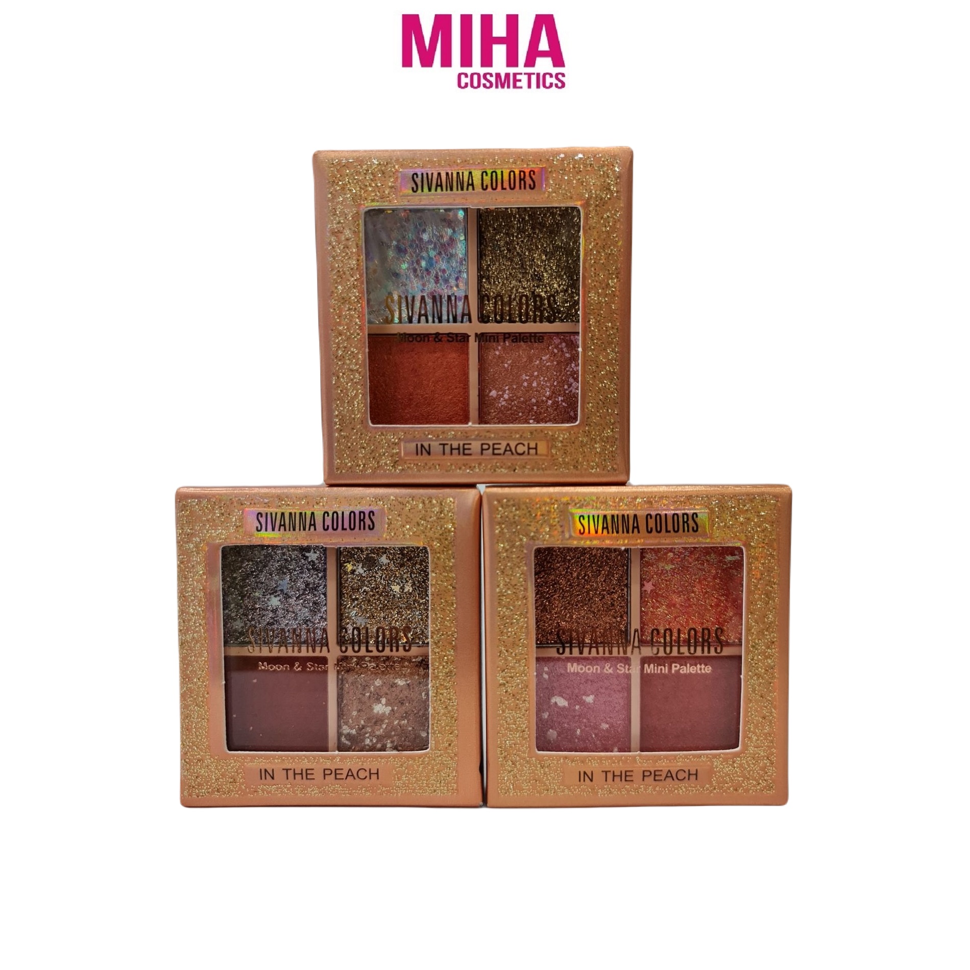 Bảng Màu Phấn Mắt Sivanna Colors In The Peach Moon & Star Mini Palette Thái Lan