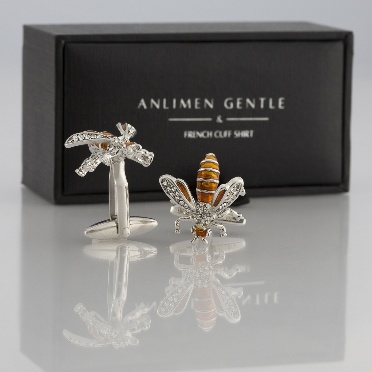 Khuy măng sét con ong bee cufflinks Anlimen & Gentle