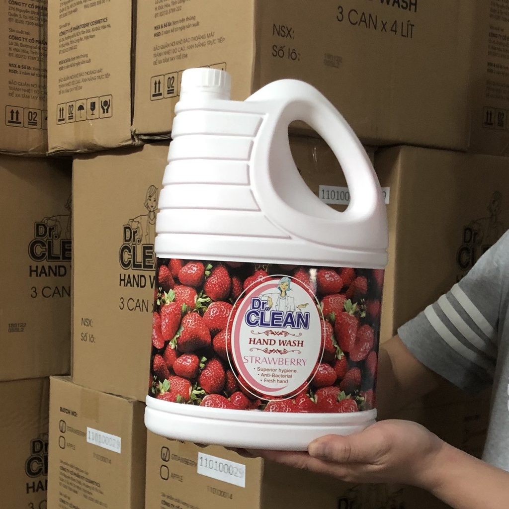 Sữa rửa tay, nước rửa tay Dr.Clean can 4 lít
