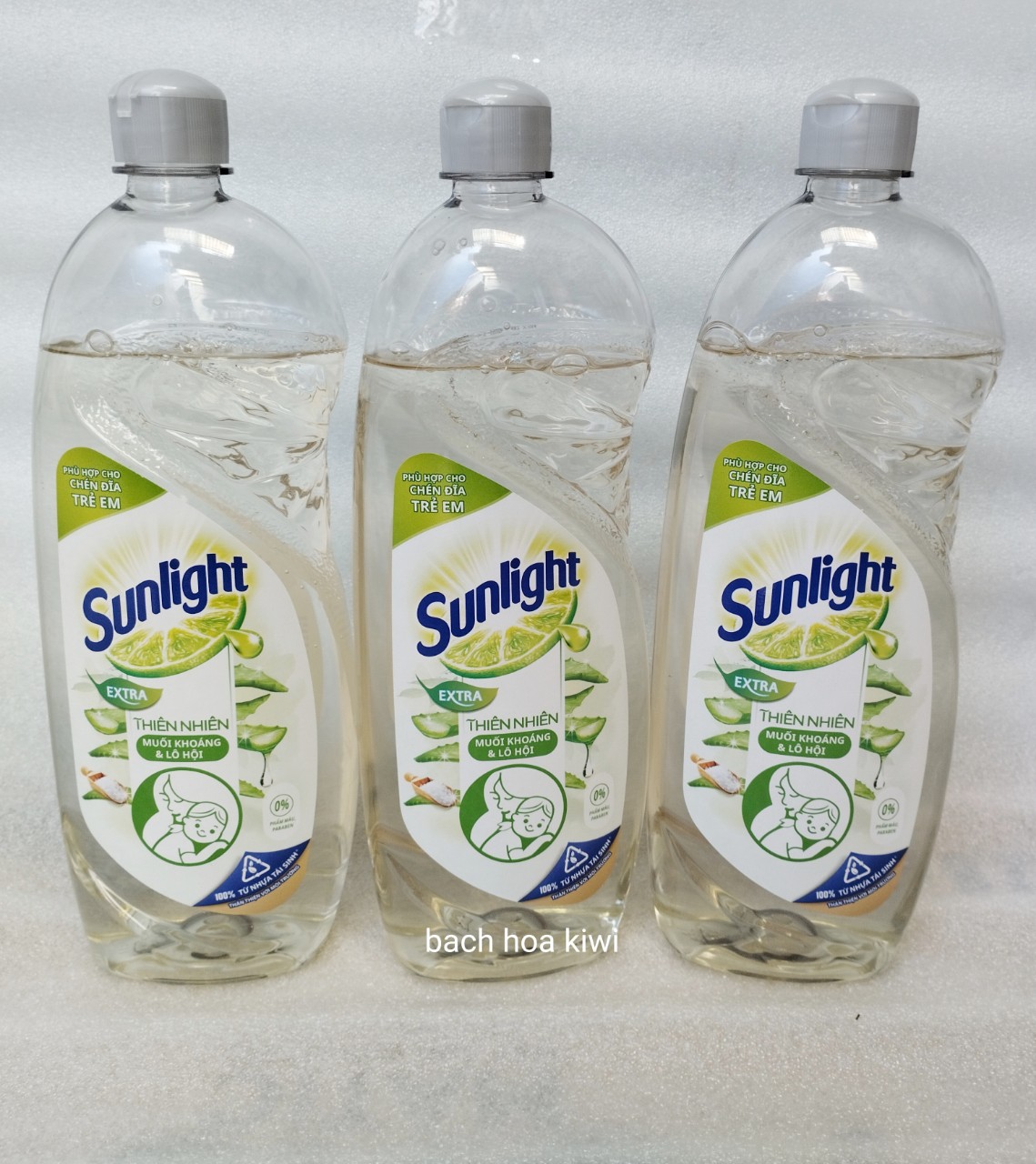 (HCM) Combo 3 chai nước rửa chén sunlight thiên nhiên 370g