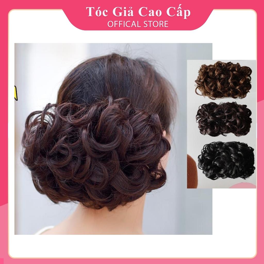 Tóc giả búi xoăn to phu nhân