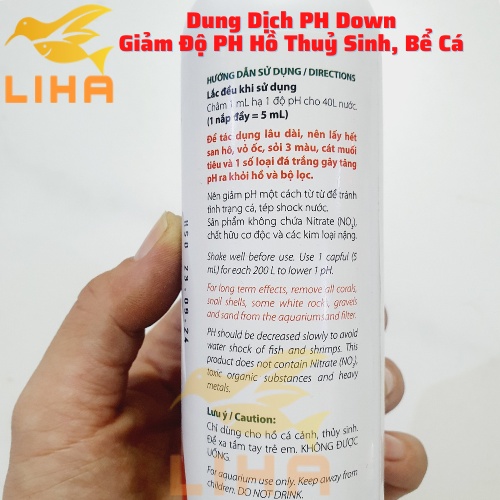 Dung Dịch pH Down - Giảm Độ pH Cho Hồ Thuỷ Sinh, Cá Cảnh