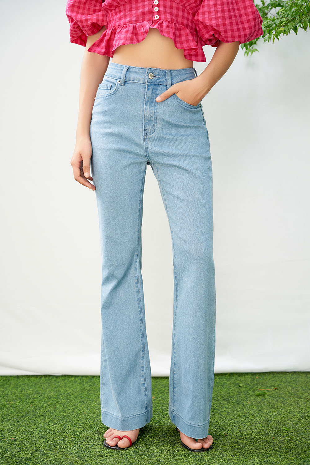 DOTTIE - Quần jeans dài ống loe - Q0312