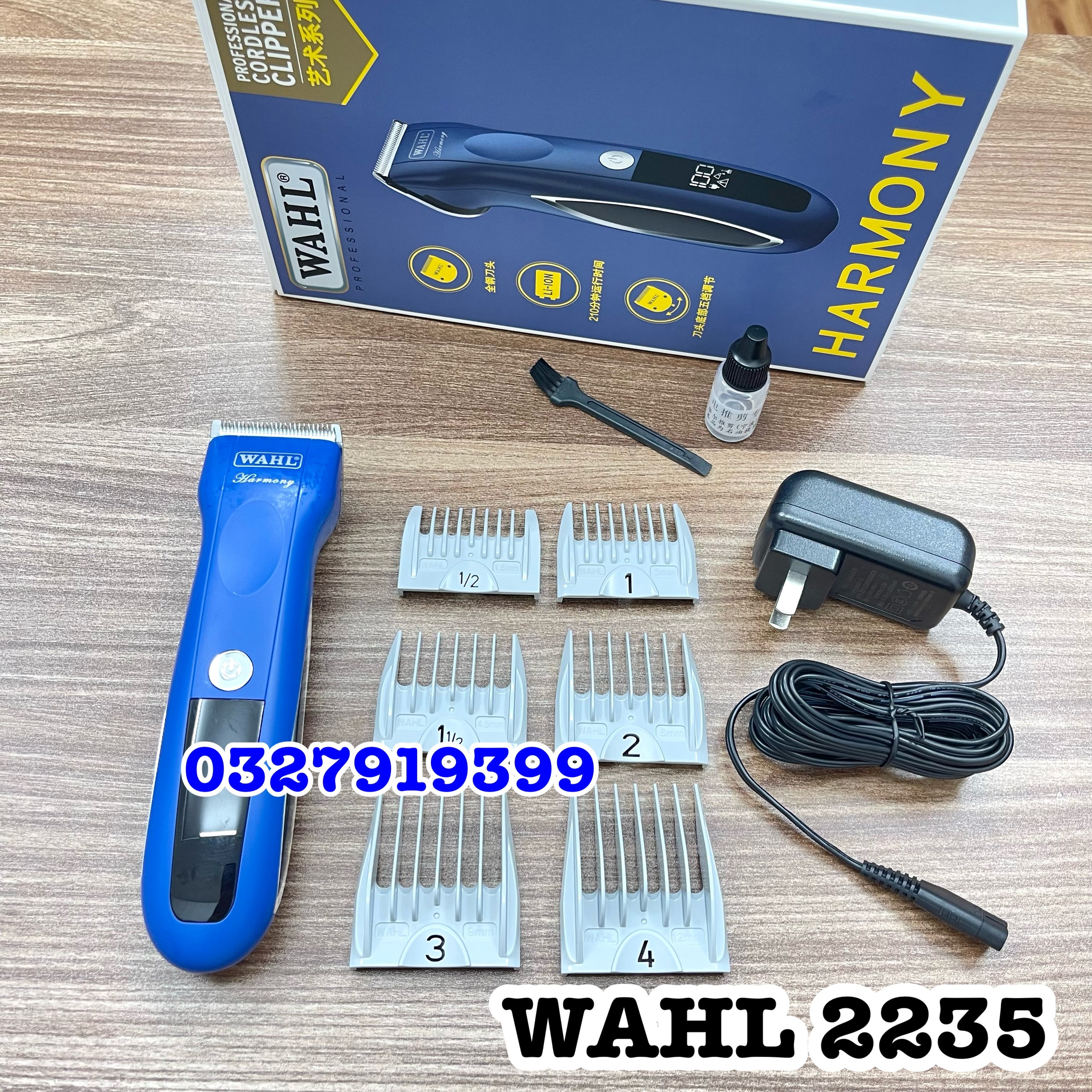 WAHL Tông Đơ Cắt Tóc Cao Cấp WAHL 2235 Màn Hình LCD Pin Lithium Năng Lượng Cao Lưỡi Thép Sắc Bén Thời Gian Sử Dụng 3.5 Giờ