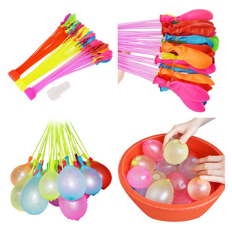 Bong bóng nước 111 quả, Bóng nước chùm, Bong bóng nước, Bóng nước 3 chùm và 1 đầu nối vòi nước
