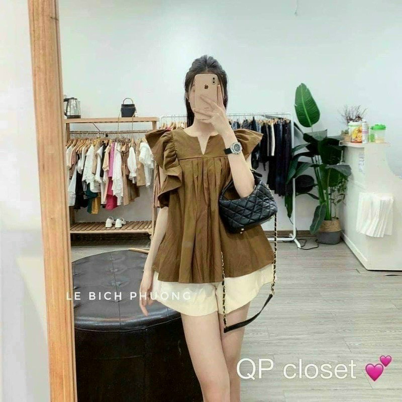 Áo Bầu Đẹp Dáng Babydoll Chất Thô Freesize dưới 70kg