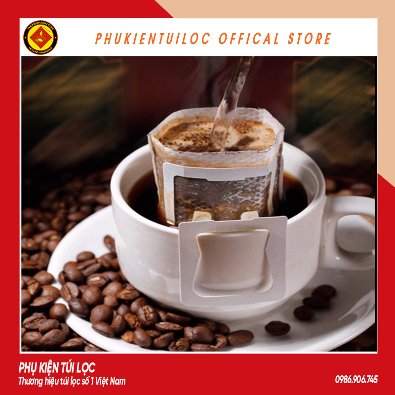 Phin giấy túi lọc pha cà phê đi du lịch - 50 chiếc- Phukientuiloc- PG01