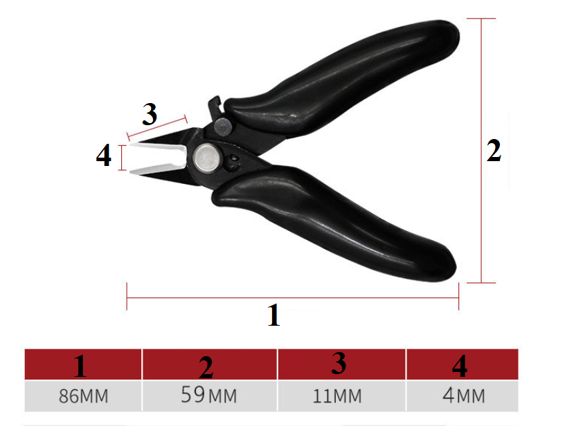 Kìm mini kìm cắt chân linh kiện dài 86mm