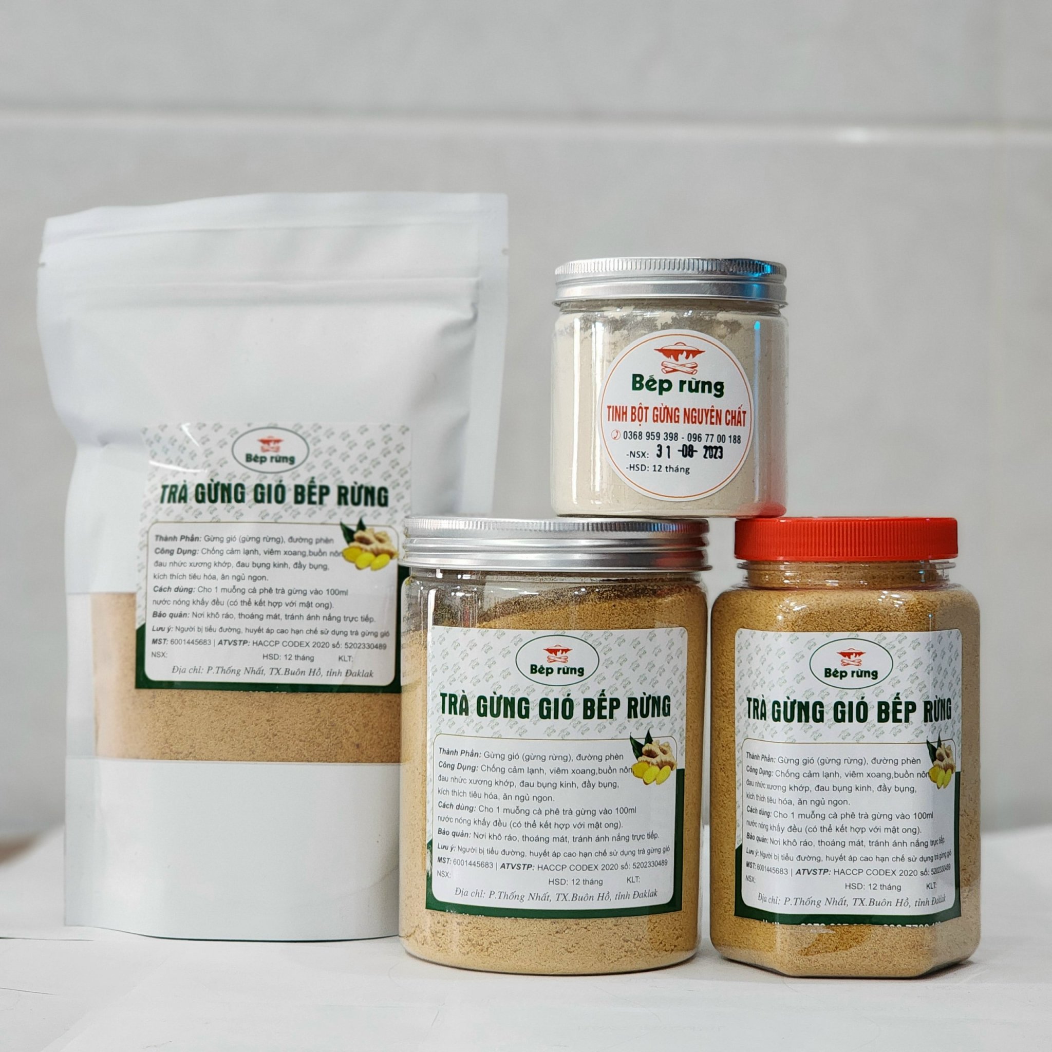 Tinh Bột Gừng Gió Bếp Rừng Không Đường