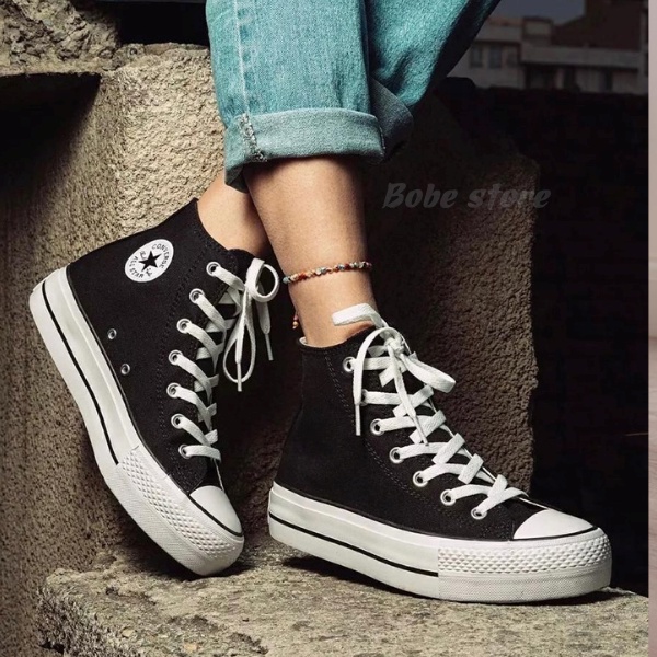 Giày Sneaker Converse Chuck Taylor All Star Canvas Platform High black ( Full box)