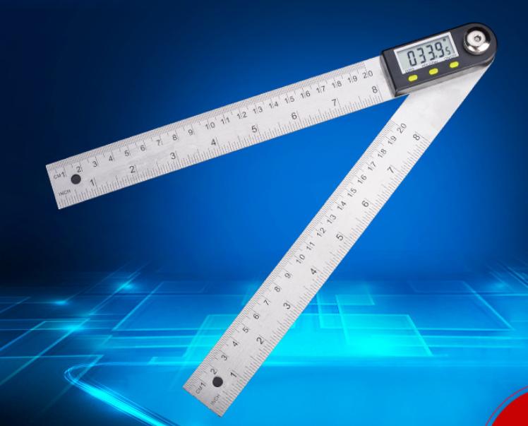 [HCM][NHẬP KHẨU] Thước đo góc màn hình điện tử bằng thép không rỉ SYNTEK 200mm thước đo đa năng