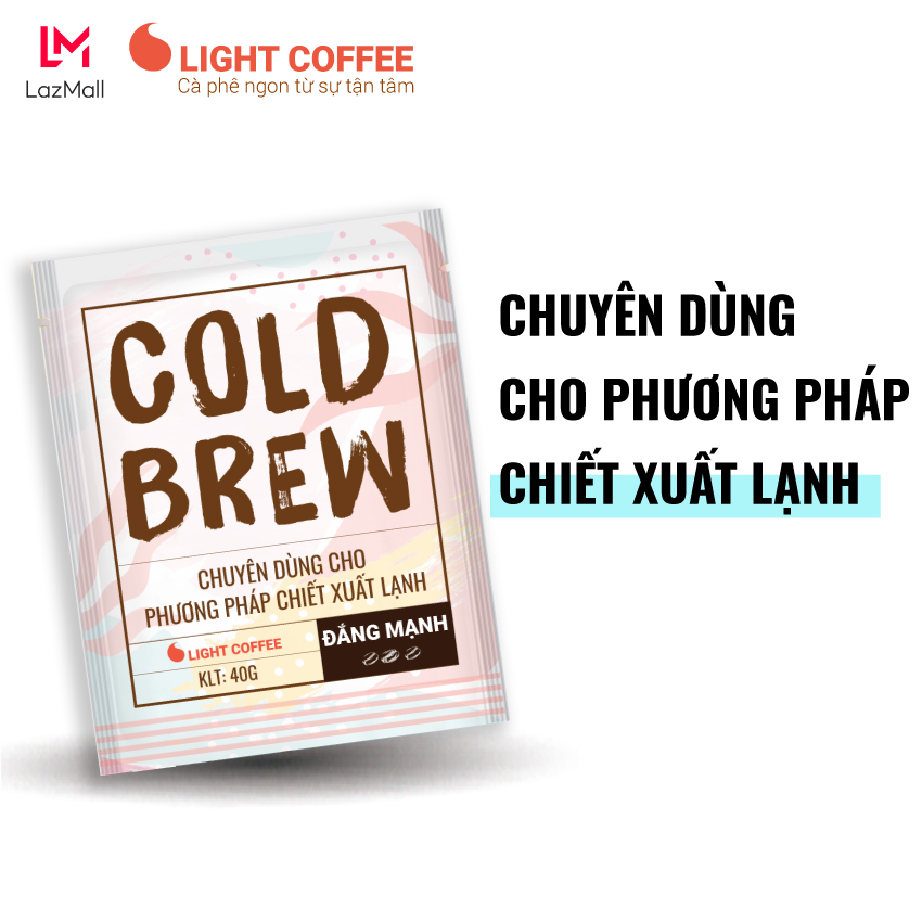 Cà phê pha Cold brew Light Coffee đắng ít - túi 40gr
