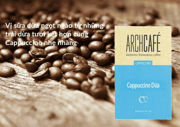 Cà phê Capuccino dừa Archcafe 20g (hộp 12 gói)