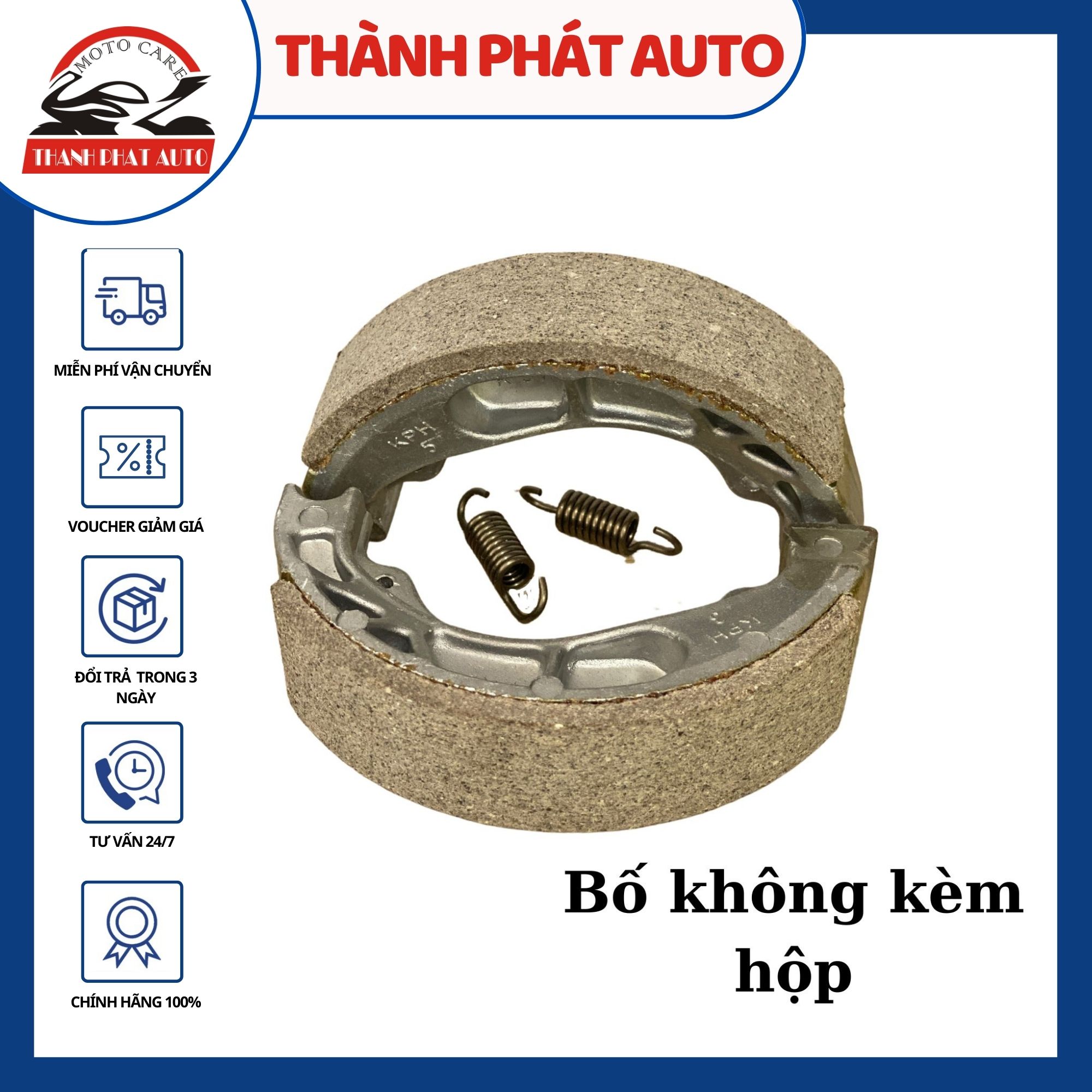 Bố thắng đùm xe dream - wave CH Brake Shoes loại xe C100/C110 kèm lò xo