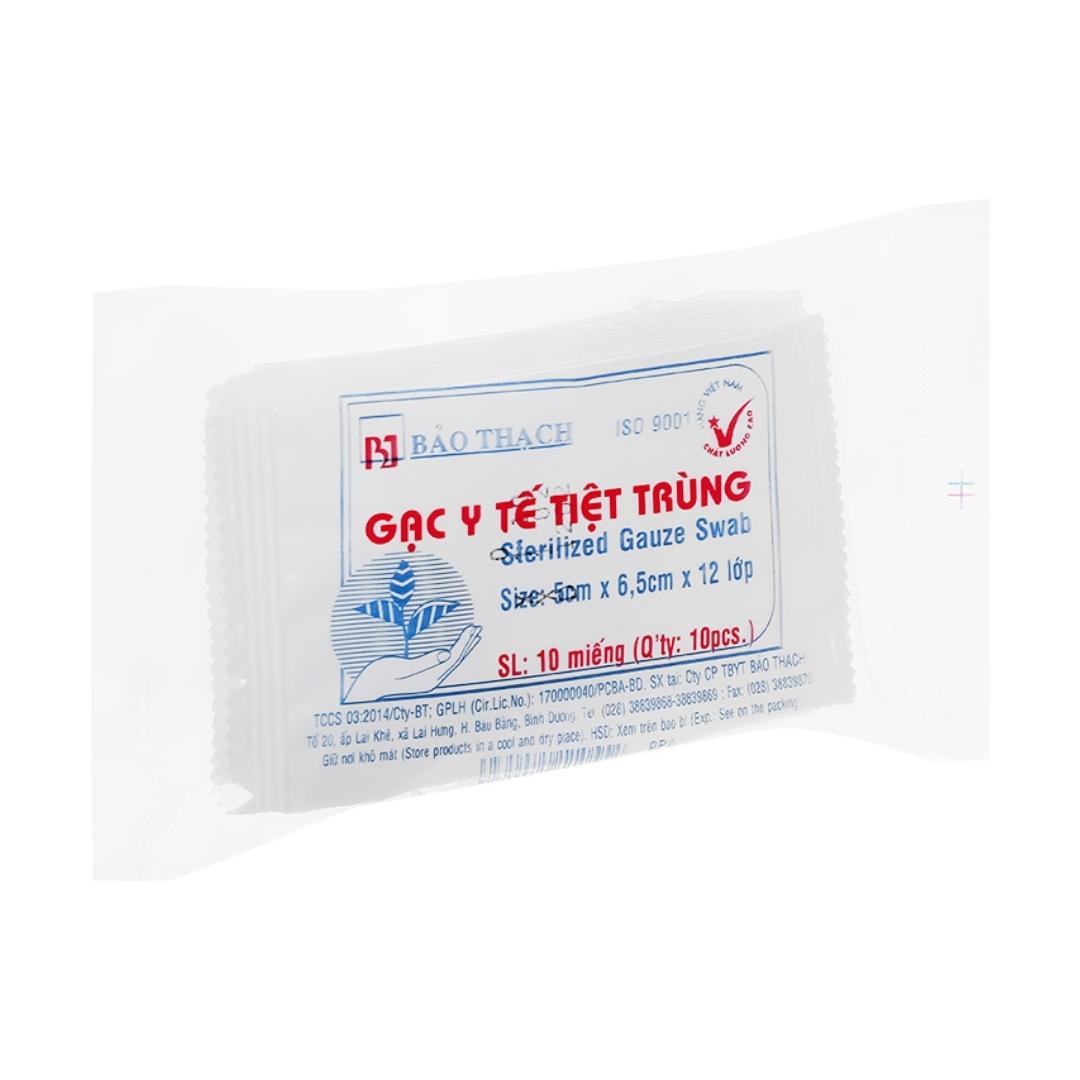 Gạc y tế Bảo Thạch đã tiệt trùng 5x6,5cm