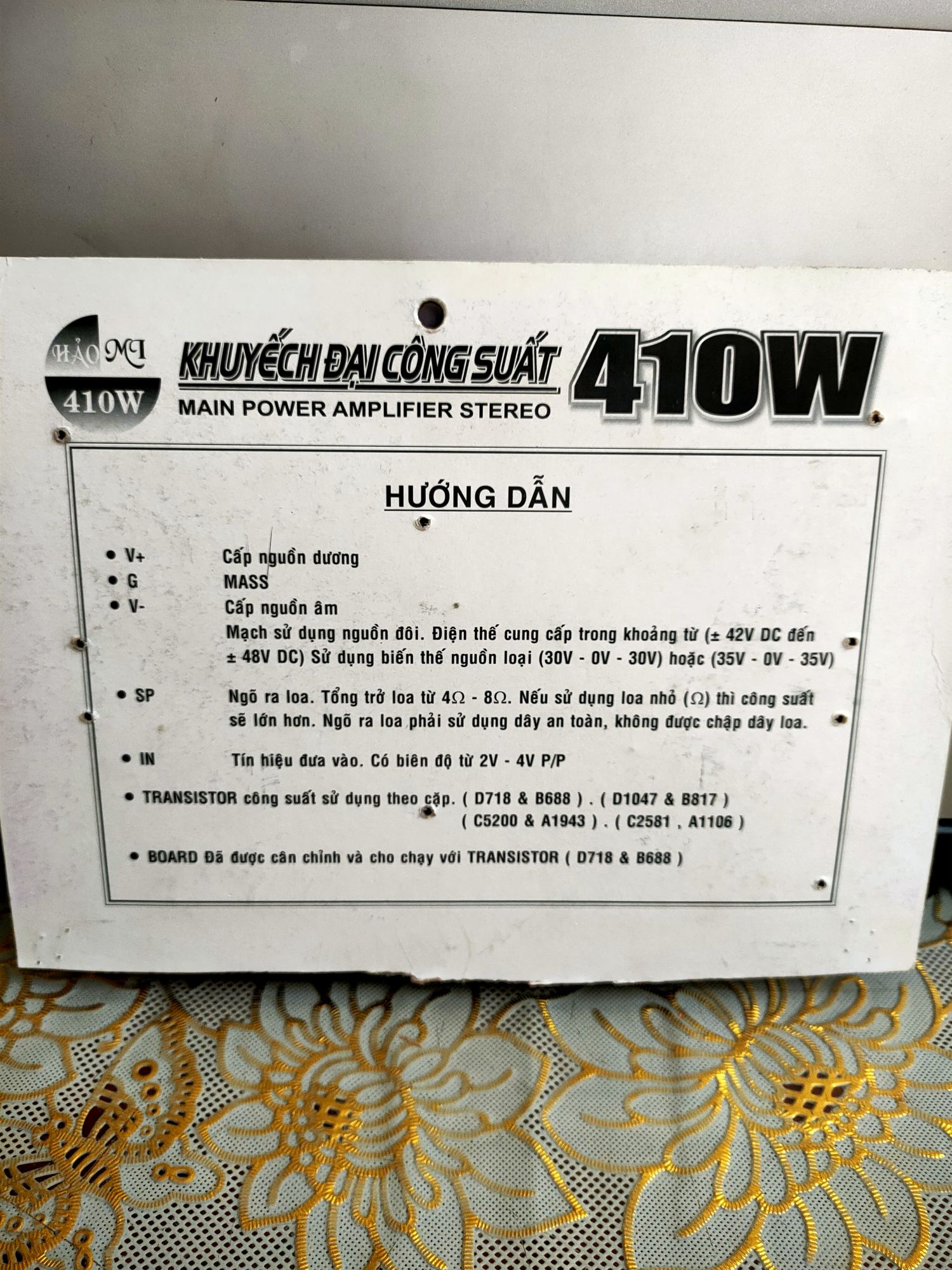 Bo mạch công suất 12 sò 410w hảo mi