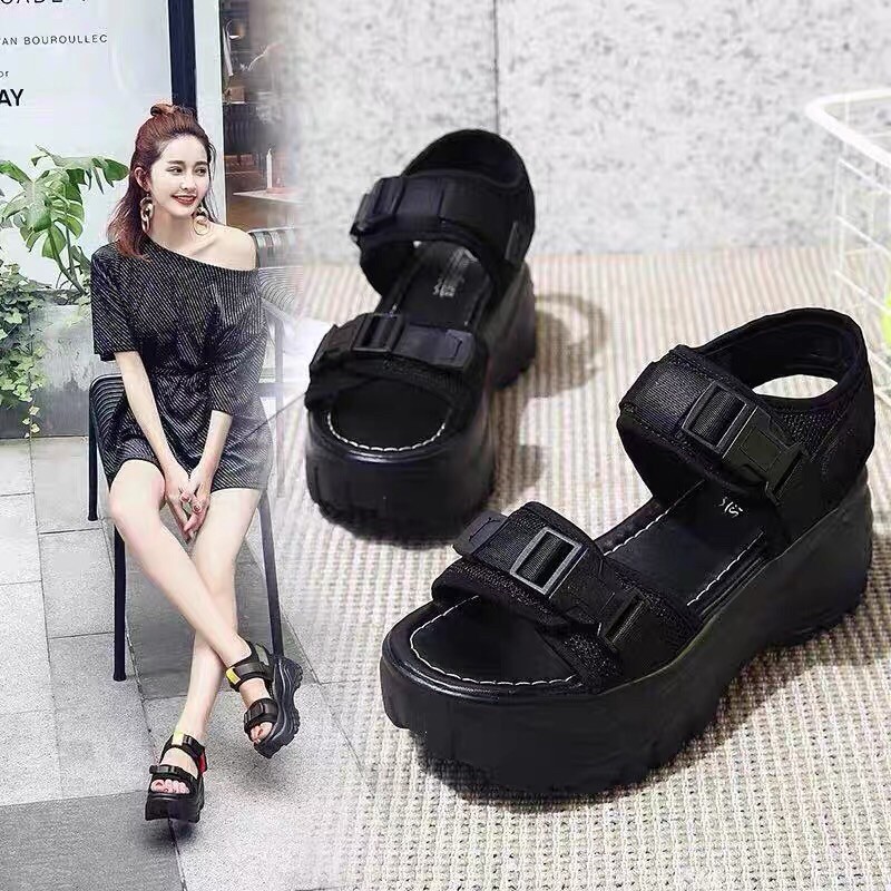 SANDAL NỮ, SANDAL HỌC SINH 2 QUAI ĐẾ CAO CÁ TÍNH