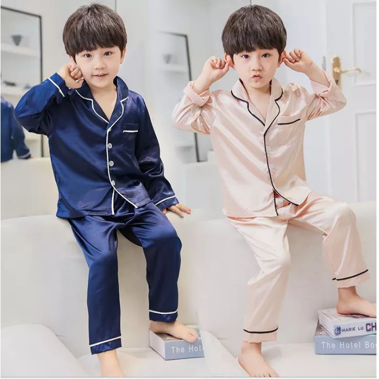 đồ bộ mặc nhà cho bé vải phi lụa mờ ( không bóng) 193
