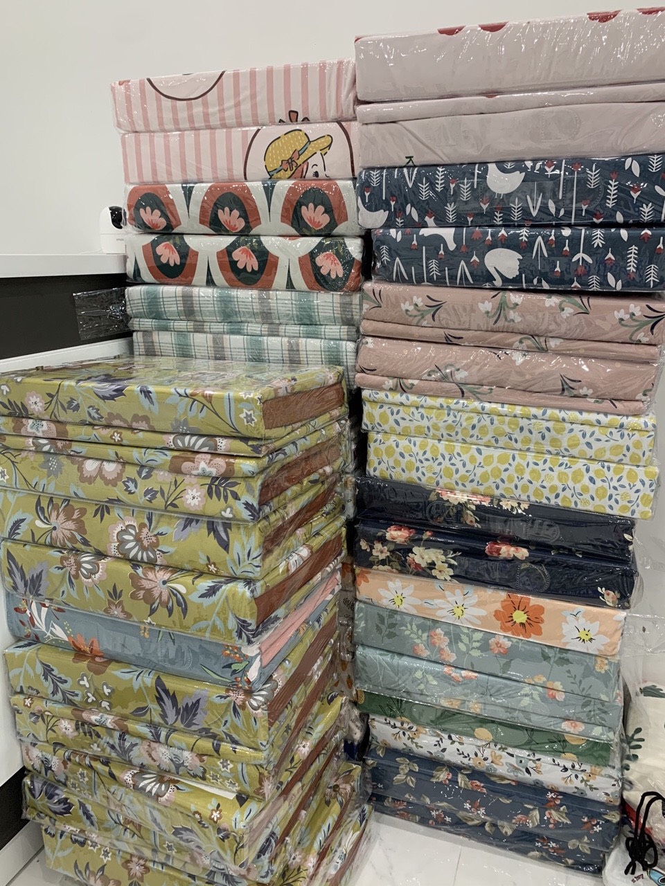 Bộ chăn ga cotton viền bèo