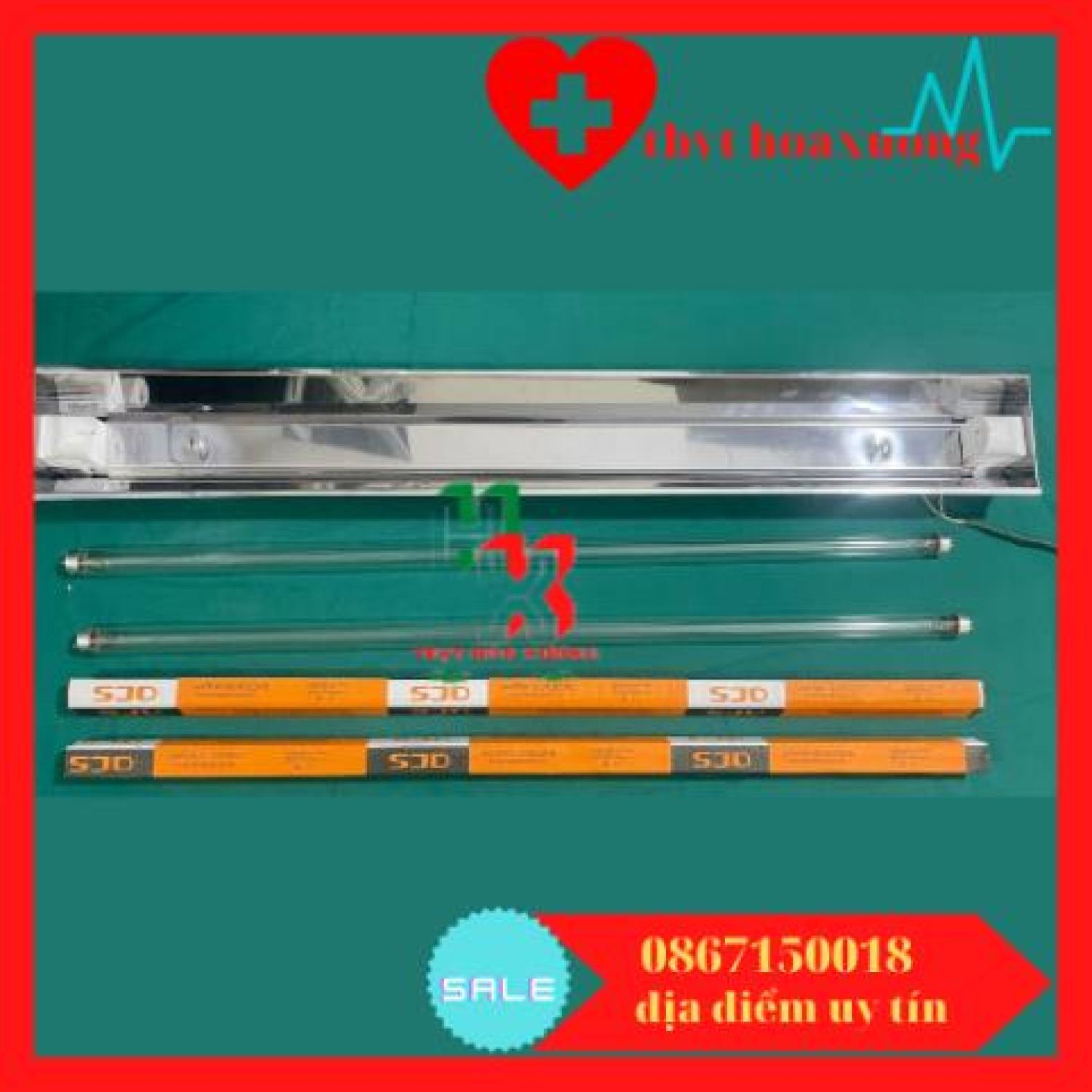 Đèn UV Đèn Cực Tia Tím Diệt Khuẩn Không Khí [COMBO Máng + Bóng UV 90cm ]