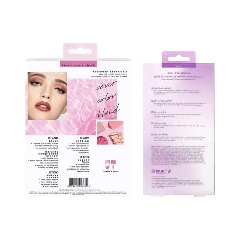Bộ đôi hoàn hảo RT Real Techniques Everyday Essentials (bonus) và Bộ cọ mắt RT Real Techniques kit eye love drama mã loại 4262