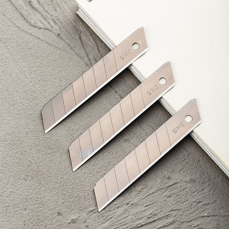 Lưỡi dao trổ 100x18x0.5mm (10 lưỡi/hộp) (2011) (Deli)