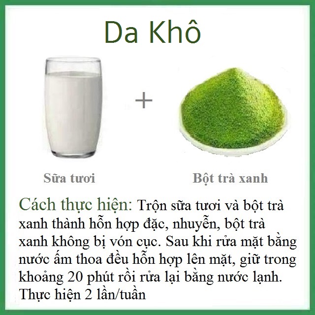 Bột trà xanh Thái Nguyên đắp mặt gói 100g
