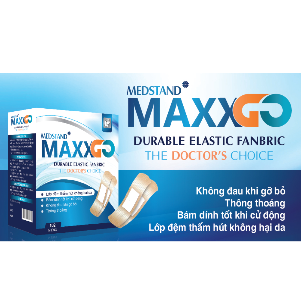 Băng Cá Nhân Maxxgo- Hộp 100 miếng