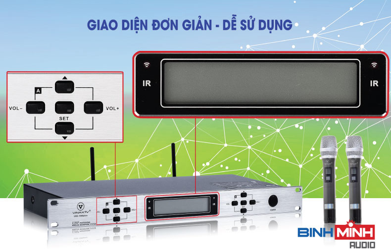 Micro không dây VinaKTV USS 1000 Plus