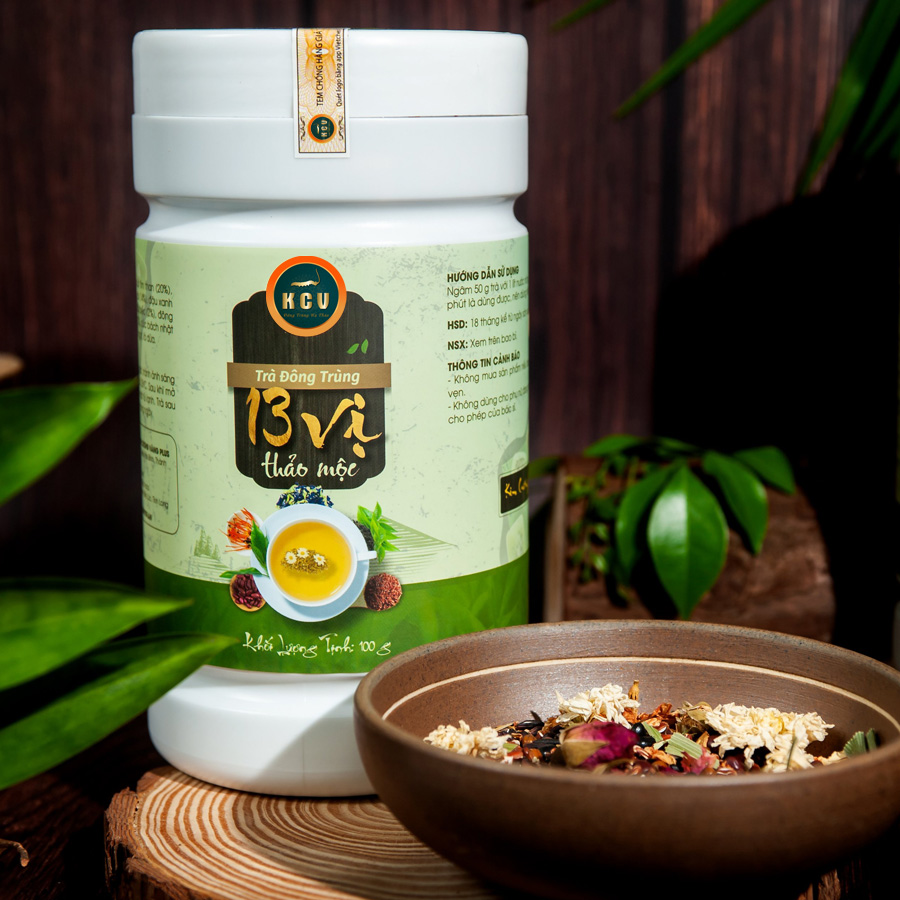 Trà Đông Trùng 13 Vị Thảo Mộc KCV (450g/Hộp)