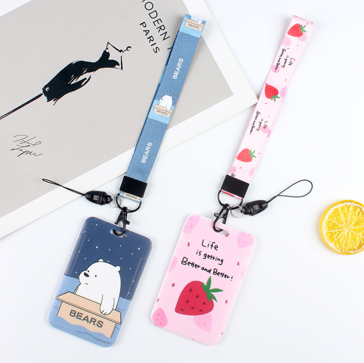 Strap student card (Style C) strap vertical card for school student office worker KUTE astray-combo Wire & Card-beyou