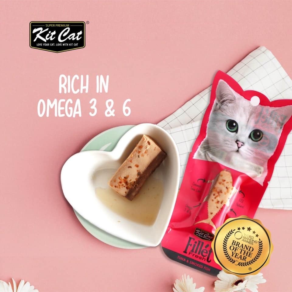 Phi lê Kitcat gà/cá cho mèo 30g