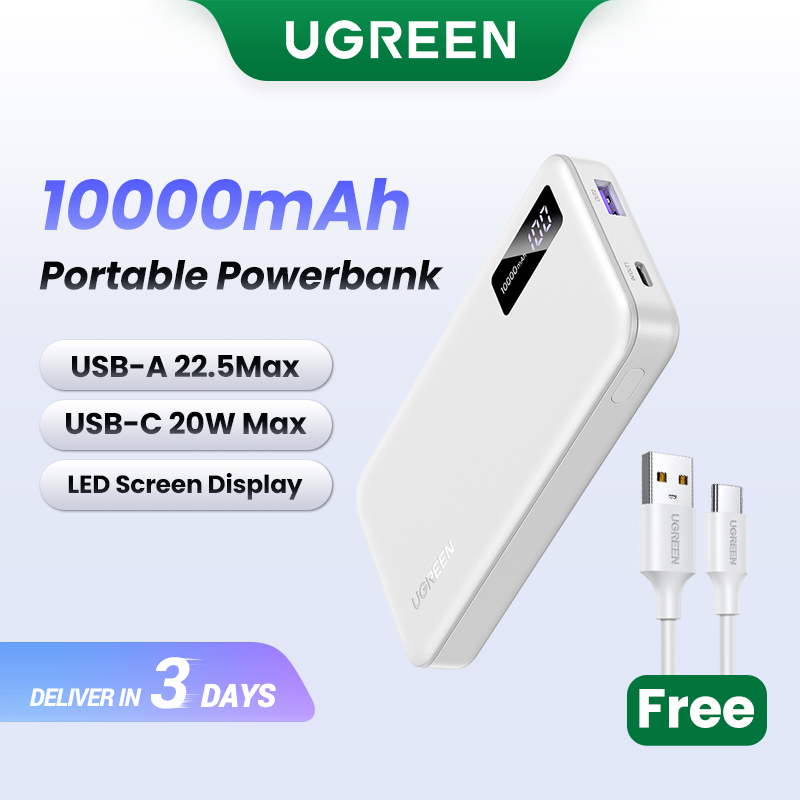 Pin Sạc Dự Phòng UGREEN 10000mAh/20000mAh Sạc nhanh Power Bank PD 20W USB Type C Portable Charger Compatible for Laptop iPhone Samsung Pixel iPad Model:25683