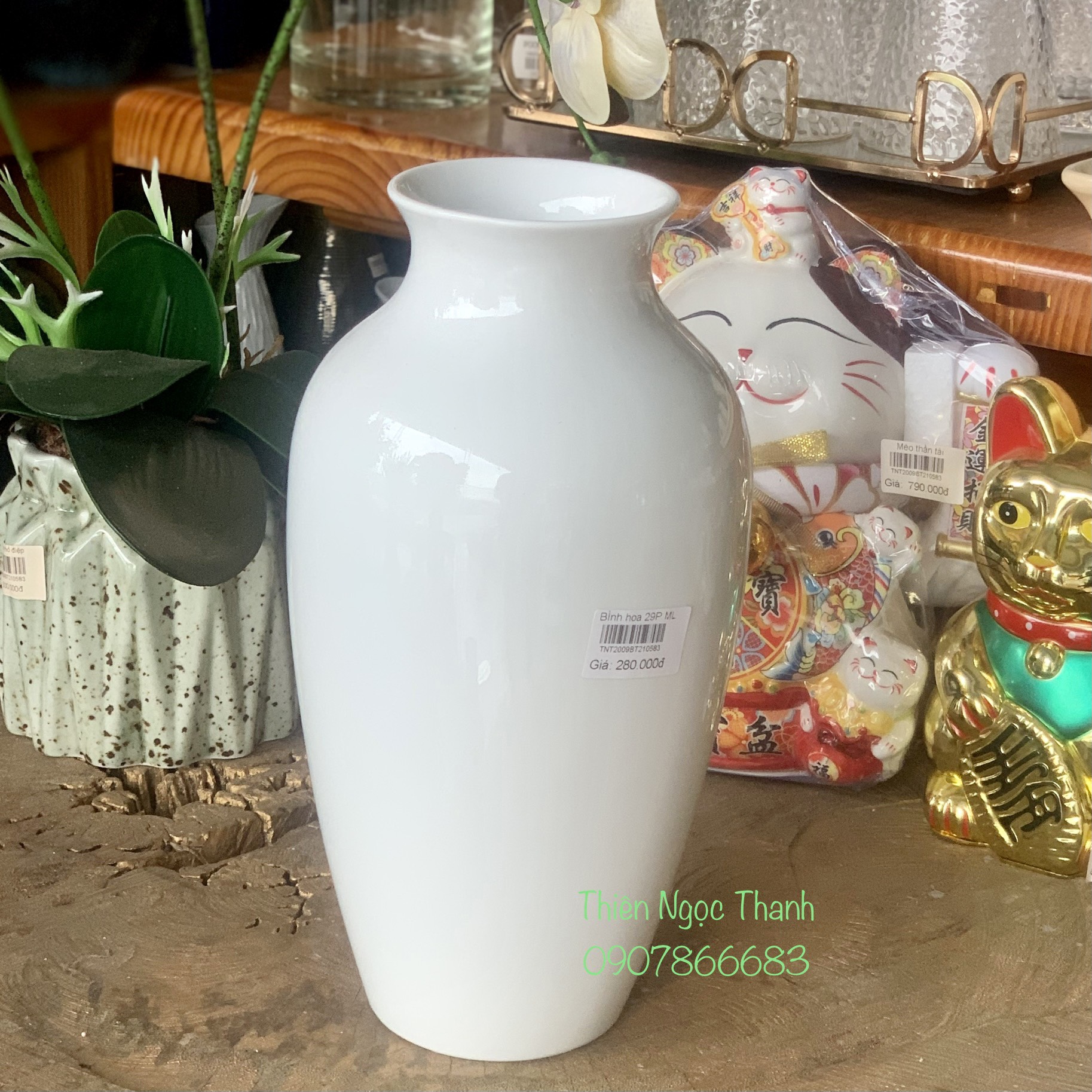 Bình Gốm, Lọ bình hoa hiện đại, Cắm hoa decor đẹp- gốm Mình Long