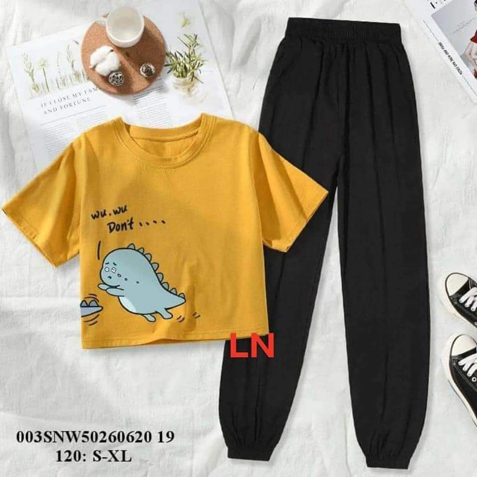 SÉT ÁO KHỦNG LONG KÈM QUẦN BO GẤU