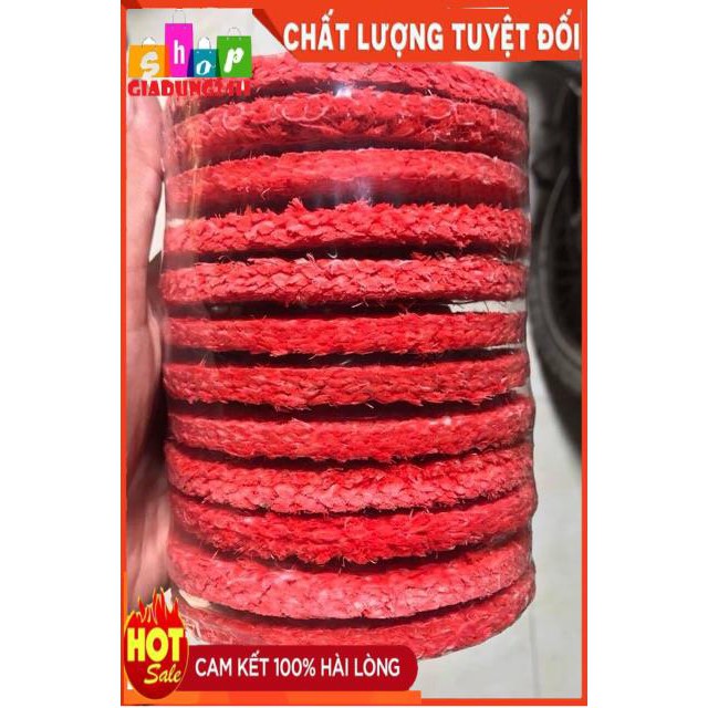 Xơ Dừa Đỏ Đánh Bóng Inox 100mm-Giadung24H