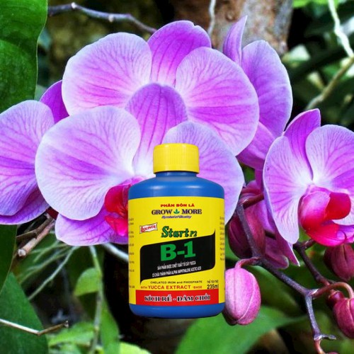 Phân bón lá vitamin B1 Grow more dùng cho hoa lan