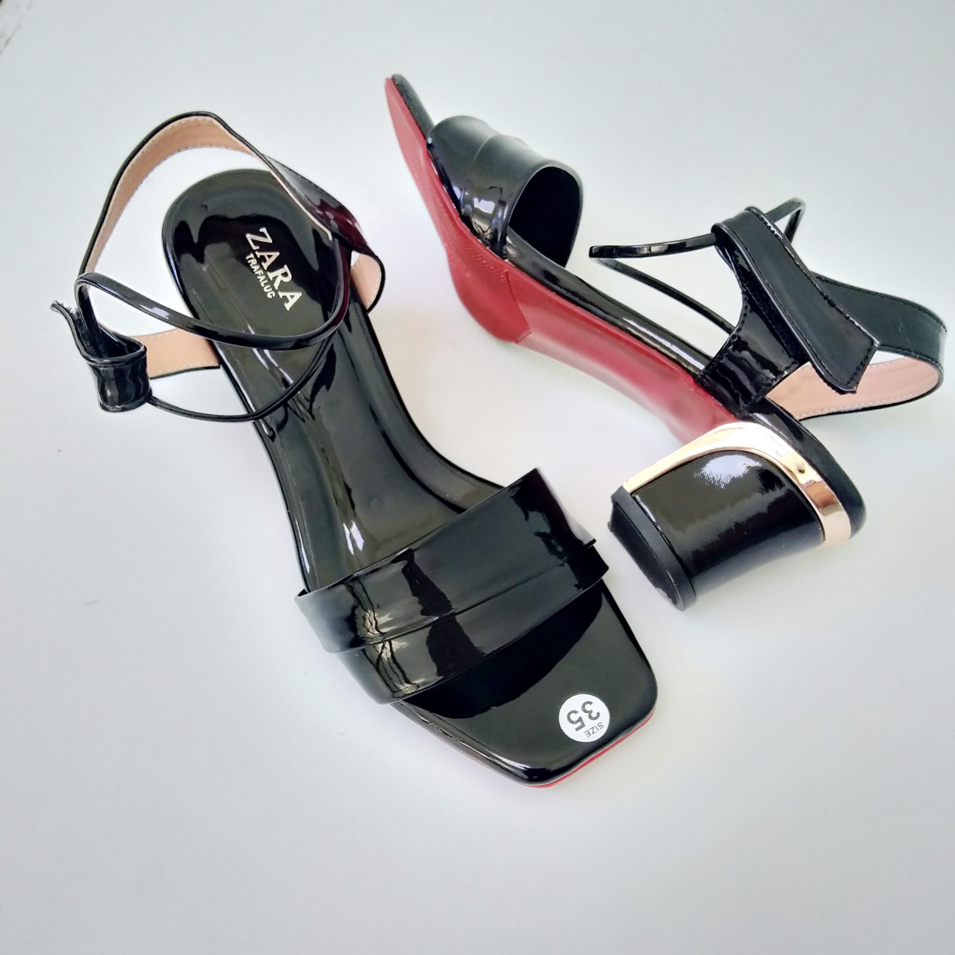 [HCM]Giày sandal gót bọc 5 phân quai xếp - hình thật