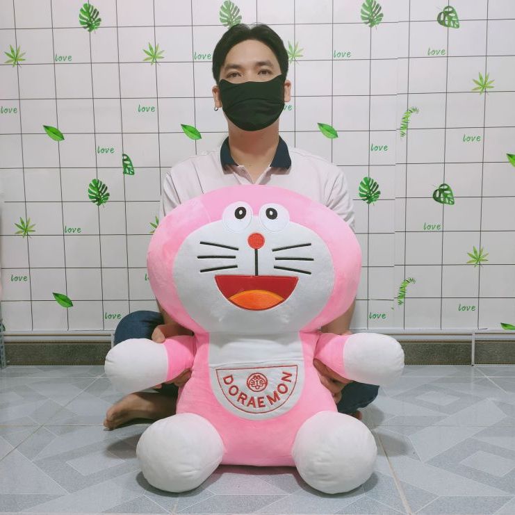Gấu bông mèo doraemon, doremon nhiều màu vải nhung mịn 100% gòn an toàn cho bé