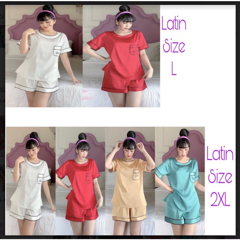 [Hoàn xu 50%] [Rẻ vô địch] [Siêu Sale] [Giá hủy diệt] Đồ bộ đùi mặc nhà lụa Satin cực sang trọng, có túi sâu.