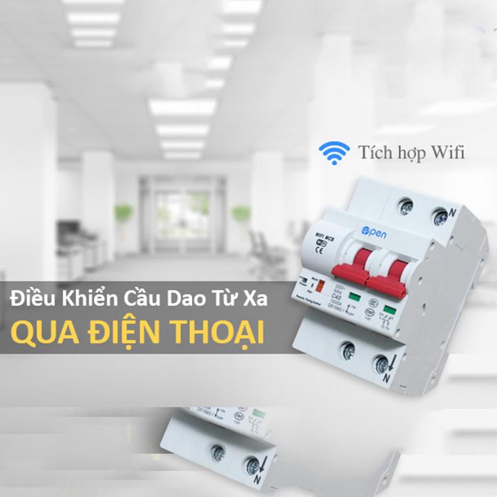 Cầu dao điện tổng điều khiển từ xa qua điện thoại MCB-40A