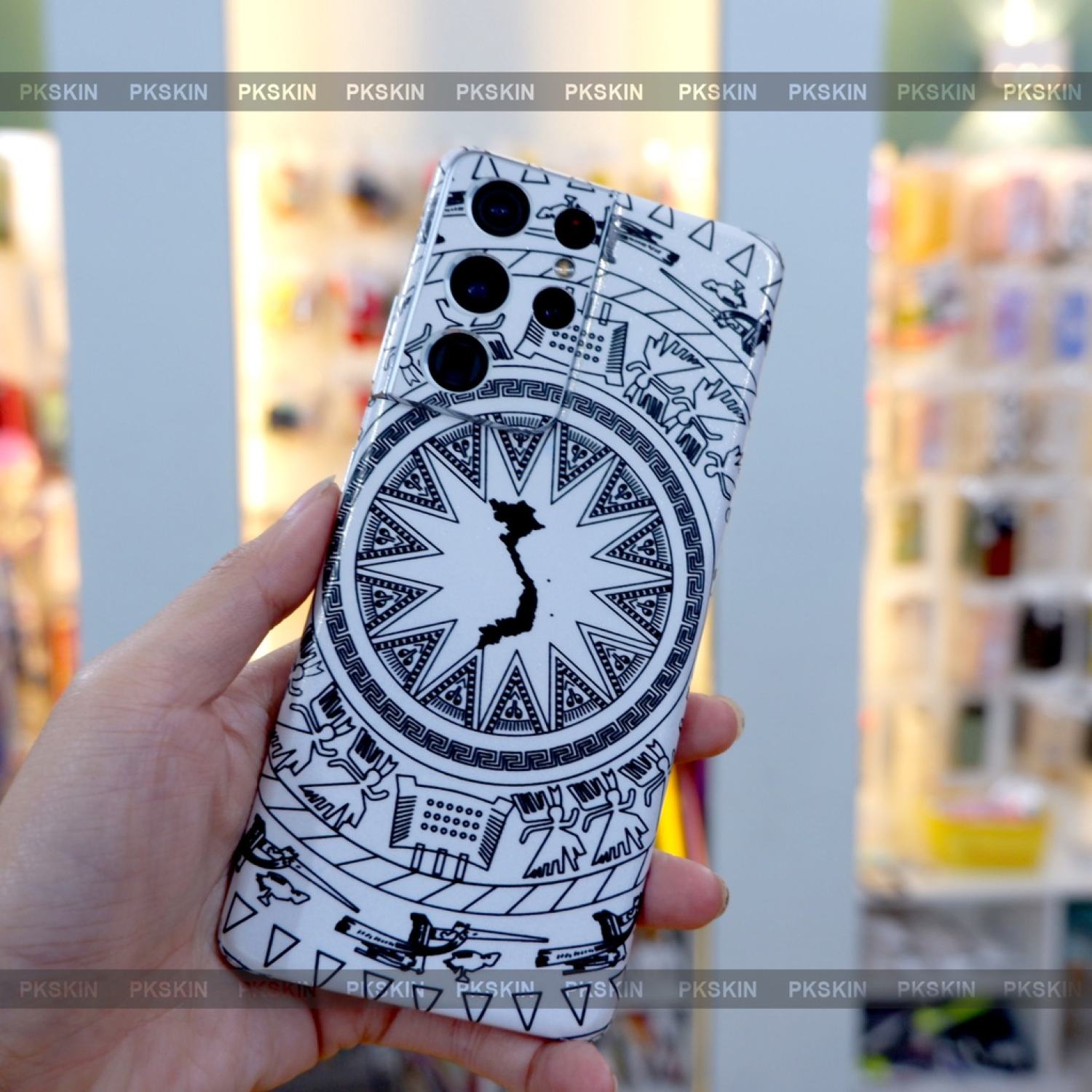 Miếng dán skin cho samsung note 20 ultra, s21 ultra , s22 , s22 plus , s22 ultra , note 10 , note 10 plus trống đồng
